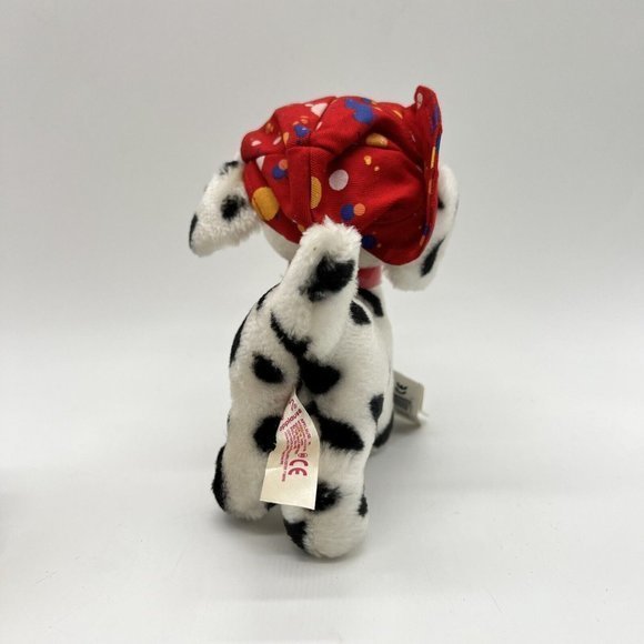 Applause Disney 101 Dalmatians Dog With Paint Splatter Red Hat Plush Vintage Tag - Picture 4 of 6